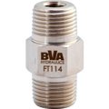 Shinn Fu America-Bva Hydraulics BVA Hydraulic Fitting Hex Nipple, Male 3/8in-18NPTF to Male 3/8in-18NPTF FT114